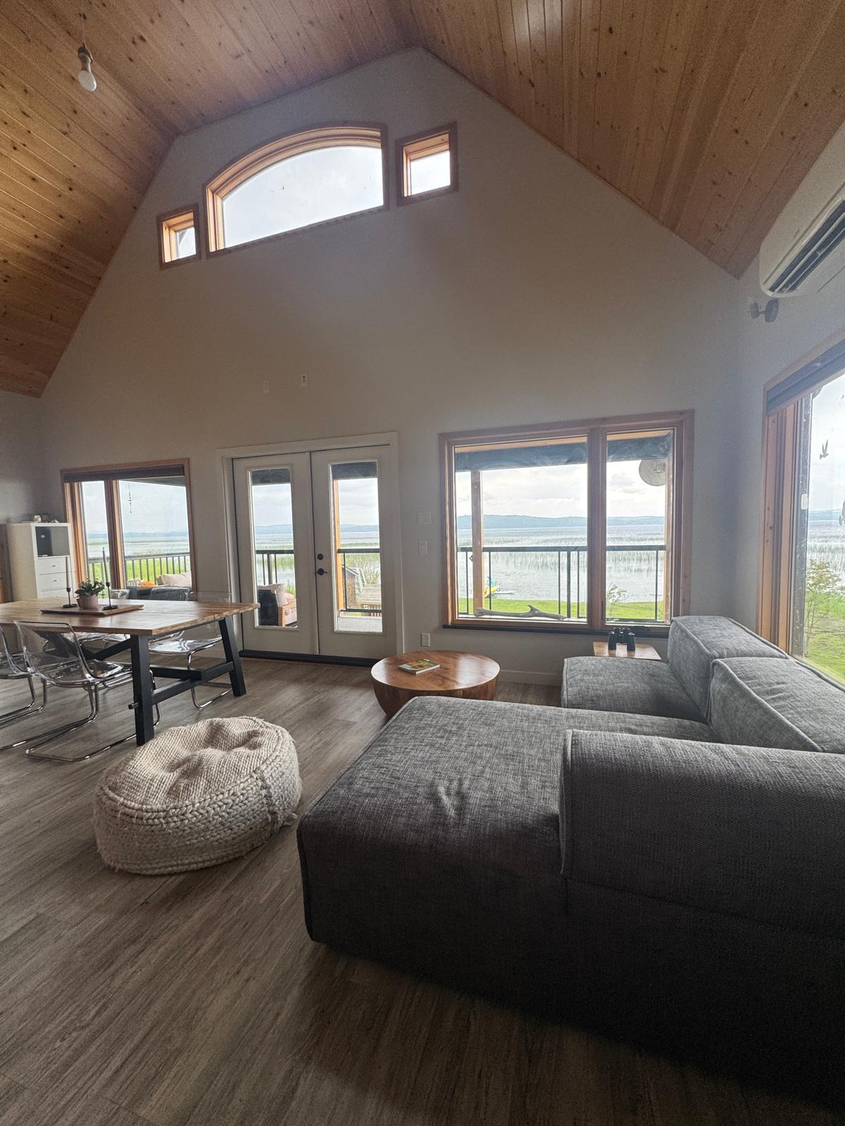 Main floor living room with fireplace