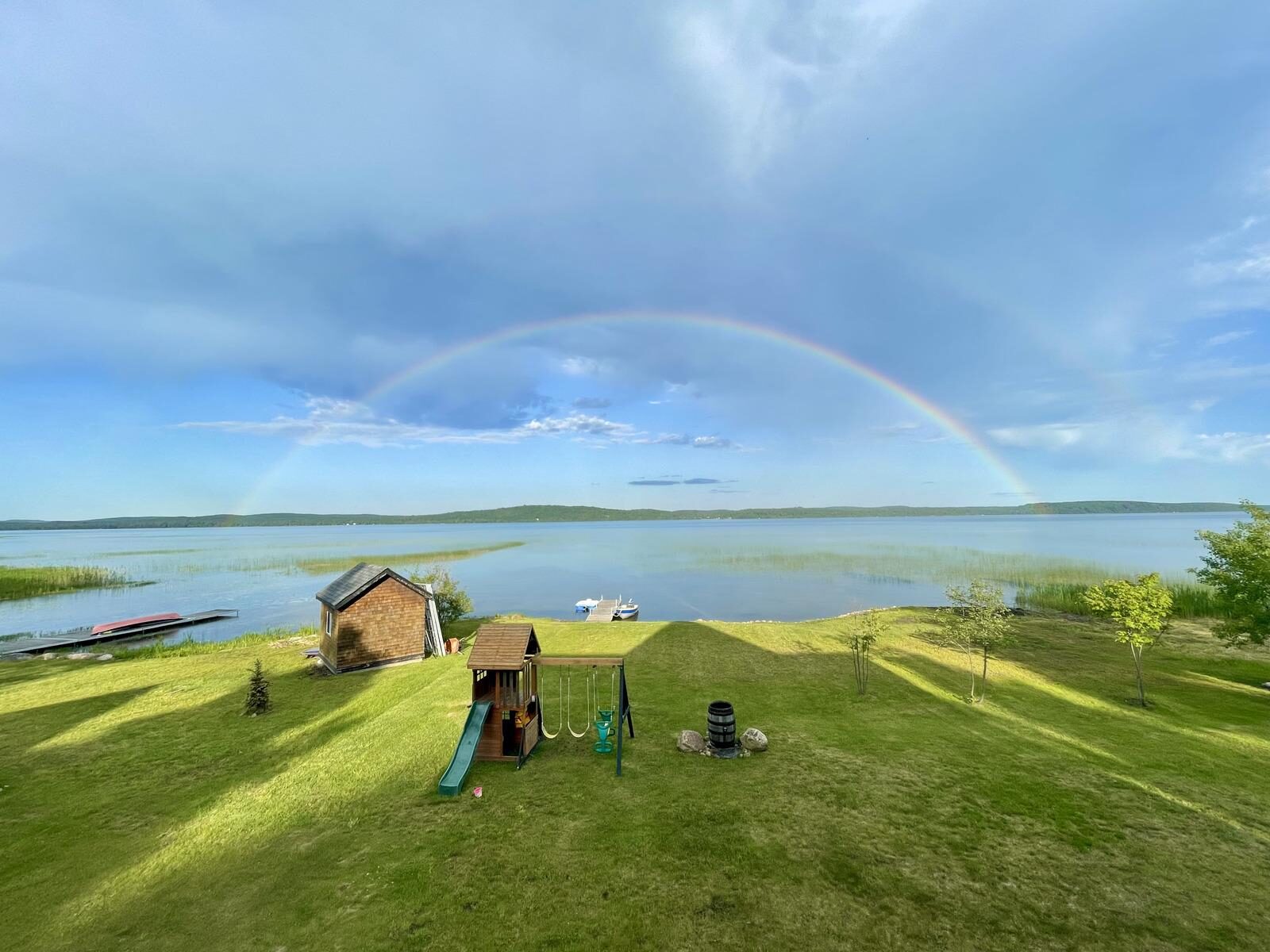 Rainbow over Lake Bernard